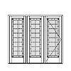 Full-view decorative with matching sidelites
Unit Dimension 94-1/2" x 85-13/16"
Door Dimension 30" x 84"
Panel - none
Glazing - IG, decorative